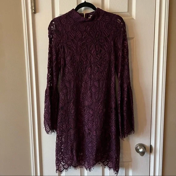 allison new york lace dress Allison New York Jade Eyelet Maxi Dress in Orchid